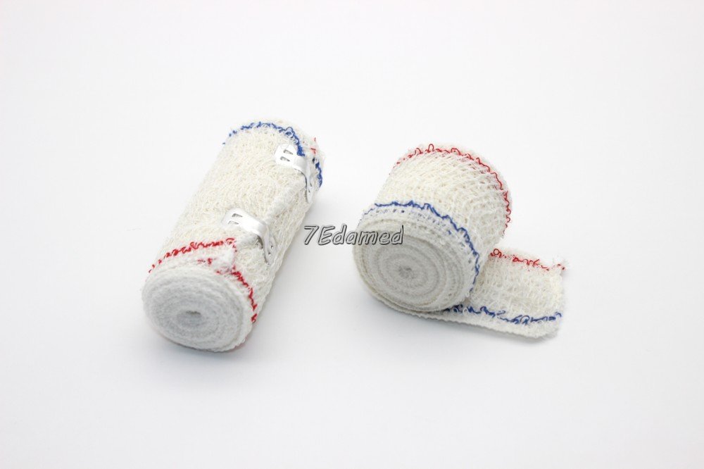 Crepe Bandage With Red Blue Line